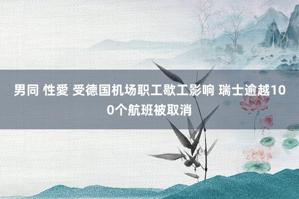 男同 性愛 受德国机场职工歇工影响 瑞士逾越100个航班被取消