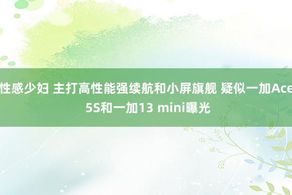 性感少妇 主打高性能强续航和小屏旗舰 疑似一加Ace 5S和一加13 mini曝光